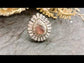 Leelavati Light Purple Stoned Rhodium Plated Victorian Ring