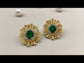 Pakhi Green Emerald American Diamond Gold Plated Tops