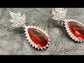 Deepti Ruby Stone And Diamond Silver Plated Earrings
