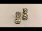 Rituja Yellow Stone Silver Plated Diamond Earrings