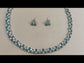 Hayaat Aqua Stone And Diamond Silver Plated Necklace Set