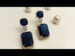 Pavitra Blue Sapphire American Diamond Silver Plated Earrings