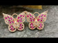 Dhwani Magenta Diamond Work Rose Gold Plated Tops