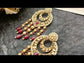 Anumati Ruby Stone Gold Plated Pachi Kundan Earrings
