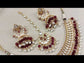 Minal Gold Plated Maroon Pearl Drop And Kundan Necklace Set