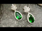 Rahika Fancy Cut Shape Diamond Emerald Earrings
