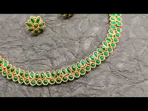 Buy Statement Gold Green Kundan & Pearls Satlada Necklace for Women at  Ajnaa Jewels | LE361