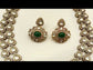 Ekantika Emerald Stone With Kundan Victorian Necklace Set