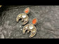 Anjali Orange Gold Plated Kundan Earrings