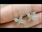 Kaushiki Butterfly American Diamond Silver Plated Stud