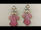 Diyanshi Pink Rhodium Plated Victorian Earrings